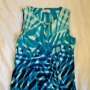 Calvin Klein blue sleeveless top.